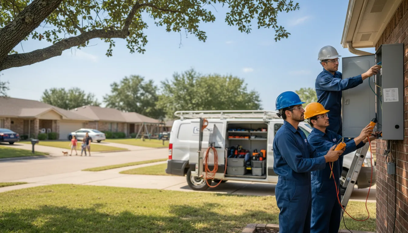 Certified electrician providing emergency electrical services in Denmark, WI